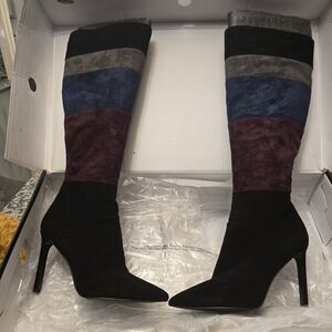 Colorblock Knee-High Women's Boots